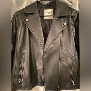 Vegan Leather Moto Jacket Abercrombie
